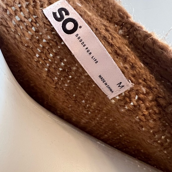 SO Goods for Life tan vneck cardigan sweater - Picture 2 of 3